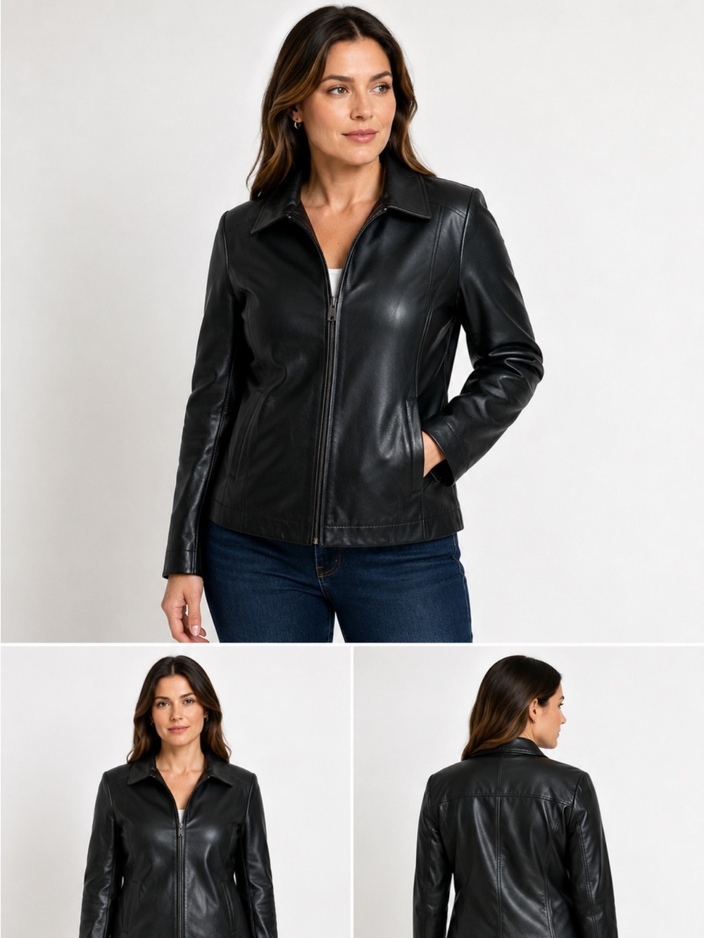 Adler collection genuine leather jacket size L street wear grange pank